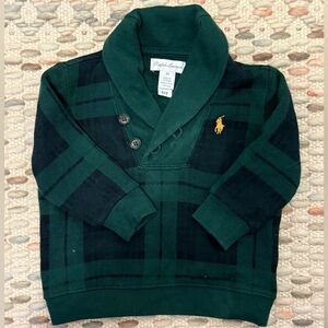 Ralph Lauren Green Plaid Sweatshirt